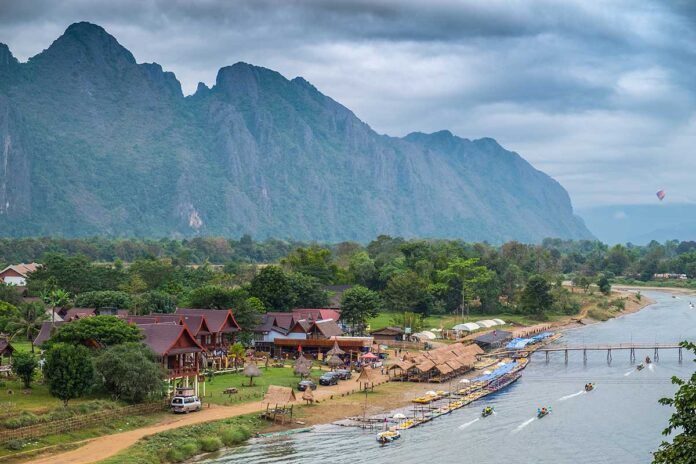 Boats in Vang Vieng